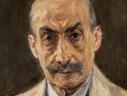 Max Liebermann, „Brustbild im Malerkittel“, 1922 (Detail)