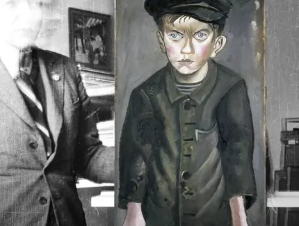 Das Gemälde „Arbeiterjunge“ (1920) von Otto Dix im Depot in Schloss Schönhausen