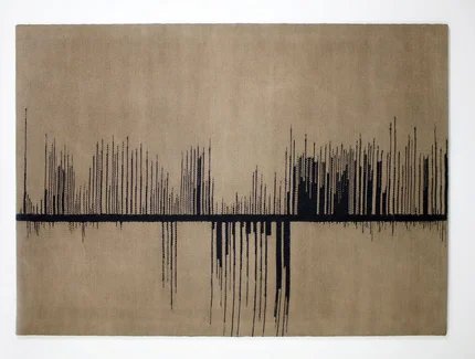 Sofie Dawo, Ohne Titel, 1960, Baumwolle, Wolle; Kette: braune Baumwolle, Schuss: schwarze und braune Wolle, H 115 cm, B 162 cm