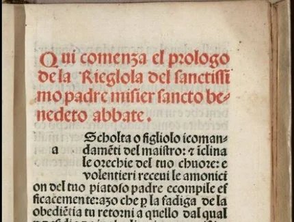 Benediktsregel, italienischer Frühdruck 1495