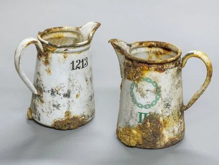 Archäologische Artefakte vom historischen Ort Krumpuhler Weg