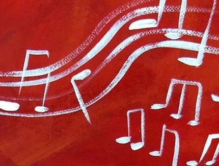 Noten, gemalt
