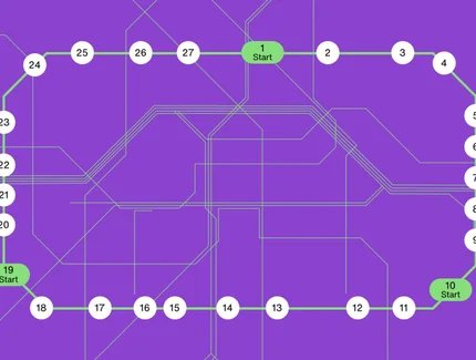 What if Berlin2026, key visual -Ringbahn mit Stationen