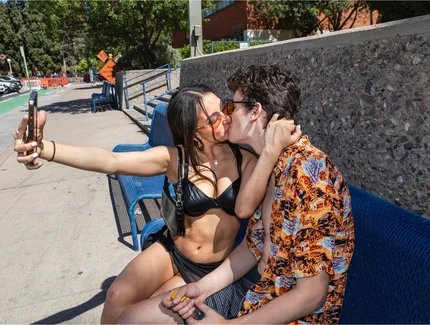 Couple Selfie, Aimee and Braden, both 18, University of Arizona, Tuscon, 2022 ┬®