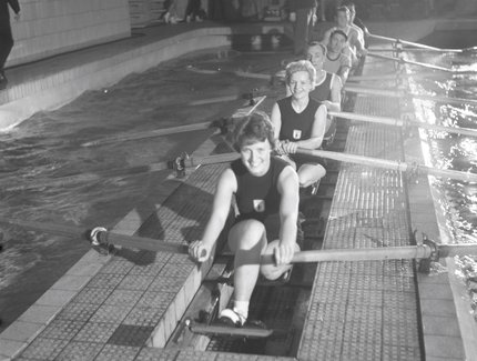 „Versehrten-Rudern“, Berlin 19.2.1962, Foto: Heinrich von der Becke