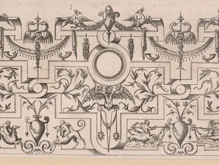 Jacques Androuet du Cerceau, Fries aus Flechtwerk und Grotesken, um 1562