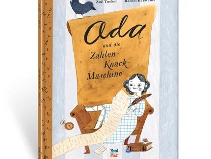 Buchcover "Ada und die Knack-Zahlen-Maschine" von Rachel Katstaller und Zoë Tucker 