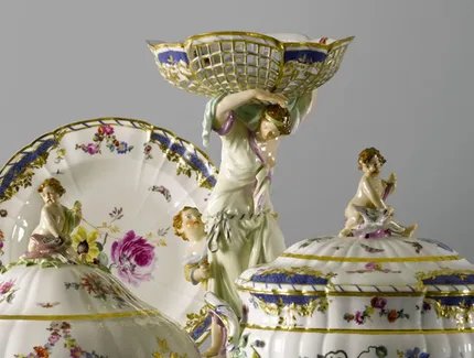 Teile aus dem Tafelservice für das Breslauer Schloss, KPM, Berlin, 1767/68