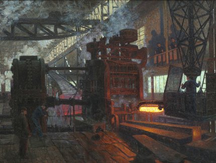 Hans Baluschek, Eisenwalzwerk, 1910