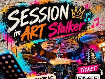 Neon-Drum-Session im Grunge-Stil Kopie
