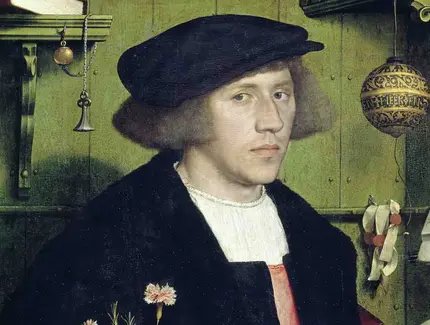 Hans Holbein (der Jüngere), Der Kaufmann Georg Gisze (1497-1562), Detail