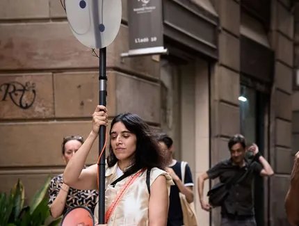 Nicole L'Huillier, Pétalo (Weaving a Membrane in Motion) (2026). Courtesy Platform Dalí, foto: Miquel Coll