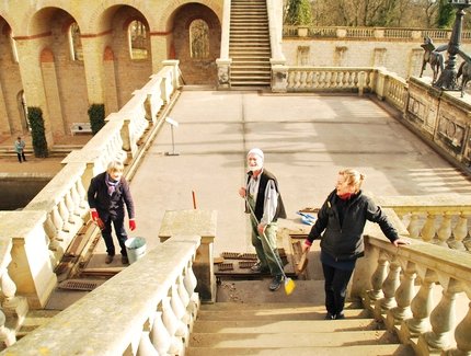 Putzen im Belvedere
