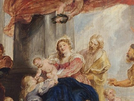 Peter Paul Rubens, Thronende Maria mit dem Kind und Heiligen (Detail), 1627/28
