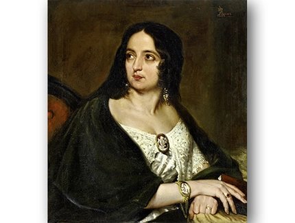 Lazarus Wihl: Gemälde der Schriftstellerin Fanny Lewald (1851)