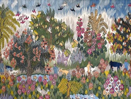 Garten, 2002, Gehan Rezk (*1977), Baumwolle, 1,82 x 0,82 m