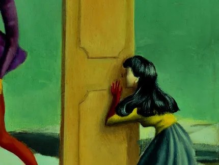 Leonor Fini: Zwei Frauen, 1939, Öl auf Leinwand, 34 x 24,5 cm, Staatliche Museen zu Berlin, Neue Nationalgalerie. Schenkung Sammlung Ulla und Heiner Pietzsch an das Land Berlin 2010