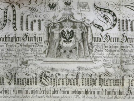 Gesellenbrief für Carl Friedrich Fintelmann ausgestellt von Johann August Eyserbeck, 6. Februar 1756