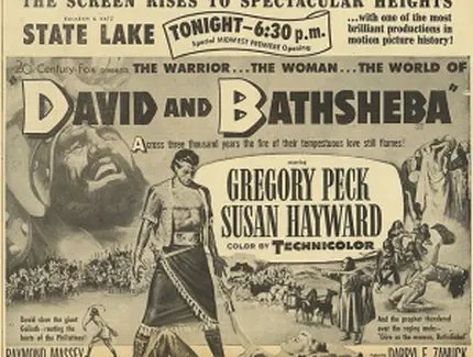 Filmplakat David & Bathsheba. Monumentalfilm von 1951