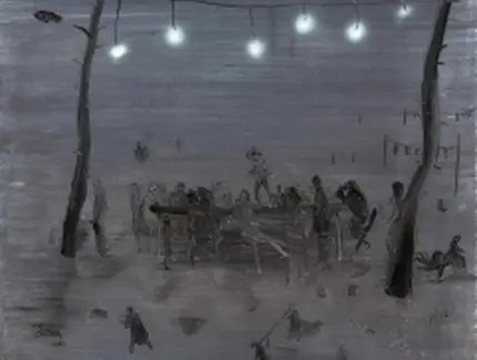 Norbert Schwontkowski, Tarantella, Öl auf Leinwand, 100 x 80cm, 2008