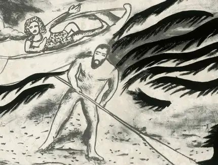 Enzo Cucchi, Il santo di Loreto, Detail, aus: Immagine feroce, 1981