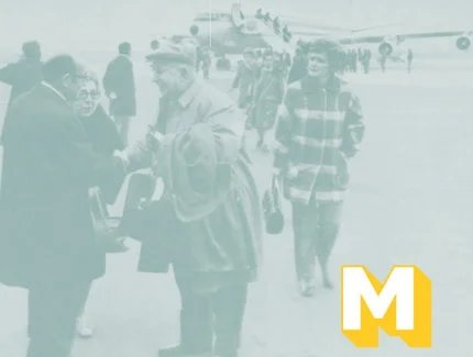 Ausstellungsplakat Charterflug in die Vergangenheit
