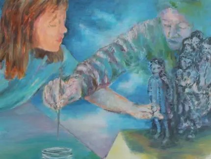 Erika Möwius, Schatten und Geister sehen, 2017, Acryl auf Leinwand, © SFVV