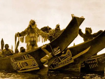 Filmstill aus „In the Land of the Head Hunters" (1914)