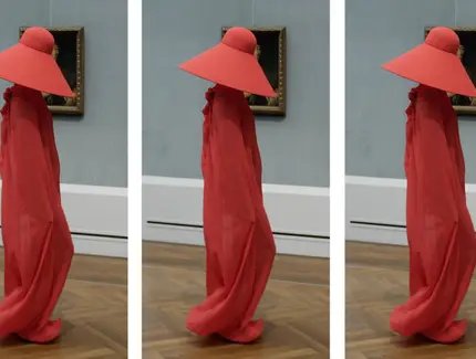 Filmstill aus dem Video zum Mode-Shooting in der Gemäldegalerie Berlin, Februar 2025