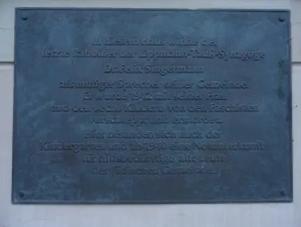 Gedenktafel Rabbiner Singermann