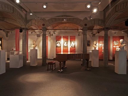 Blick in die Dauerausstellung der Mendelssohn Remise © Manfred Claudi
