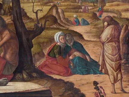 Vittore Carpaccio, Die Grabbereitung Christi, Detail, um 1515-1520