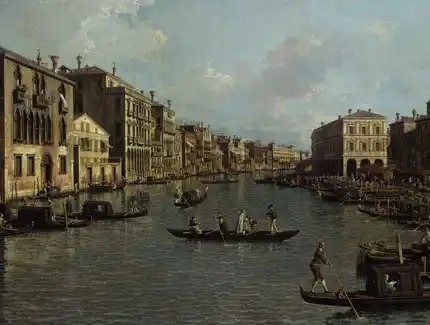 Giovanni Antonio Canal, genannt Canaletto, Der Canal Grande, Detail, 1759/60