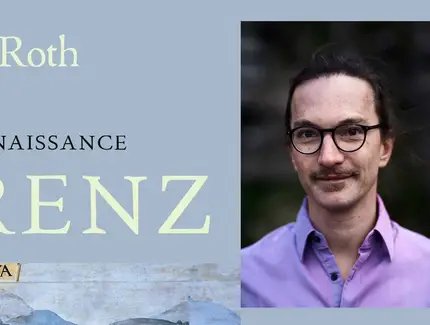 Titelbild des Kataloges sowie der Autor Tobias Roth