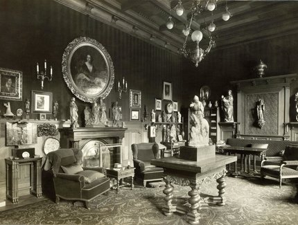 Herrenzimmer in der Tiergartenstraße 8a, bald nach 1910