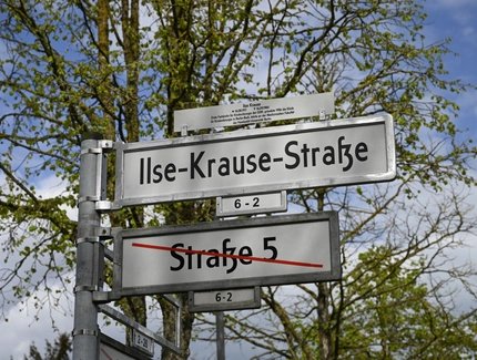 Die ehemalige Nummernstraße 5 in Buch trägt nun den Namen Ilse-Krause-Straße
