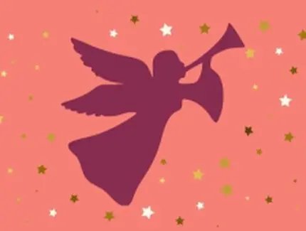 Grafik Engel mit Trompete