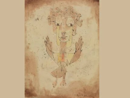 Paul Klee, Angelus Novus, 1920, Öltransfer und Aquarell auf Papier, 318 x 242 mm, Geschenk von Fania und Gershom Scholem, Jerusalem; John Herring, Marlene und Paul Herring, Jo Carole und Ronald Lauder, New York