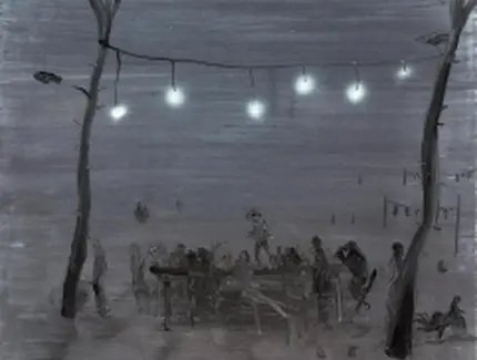 Norbert Schwontkowski, Tarantella, Öl auf Leinwand, 100 x 80cm, 2008