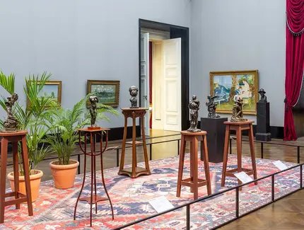Blick in die Ausstellung „Camille Claudel und Bernhard Hoetger. Emanzipation von Rodin“, Alte Nationalgalerie