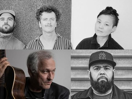 Porträt-Collage mit MOPCUT, Marc Ribot und MC Dälek