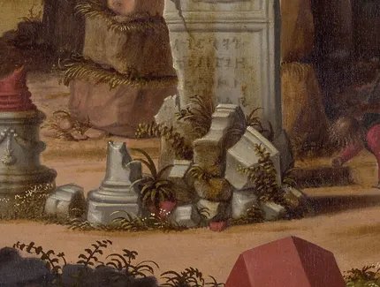 Vittore Carpaccio, Die Grabbereitung Christi (Detail), ca. 1515–1520