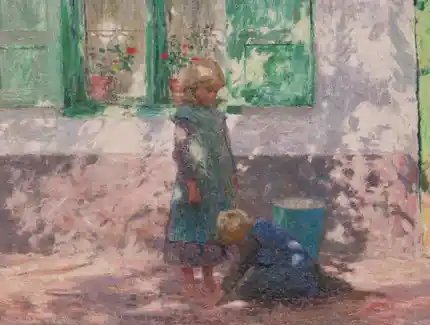 Emile Claus, Sonniger Tag, Detail