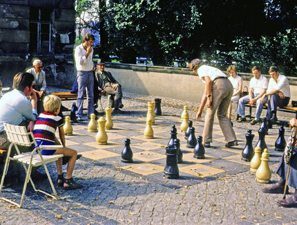 Freiland-Schachspiel in Berlin, August 1972