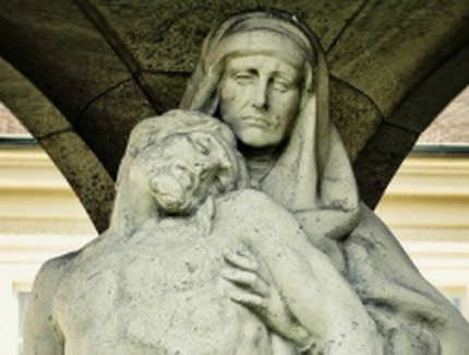 Statue Maria mit Jesus - Ausschnitt