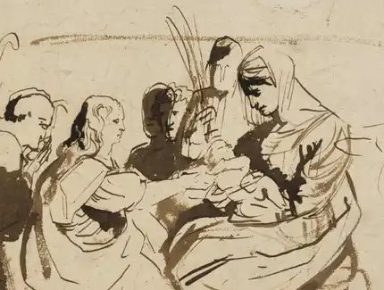 Anton van Dyck, Die Vermählung der heiligen Katharina, Detail, 1618–21