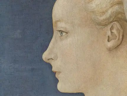 Piero del Pollaiuolo, Profilbildnis einer jungen Frau (Detail), um 1465