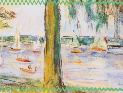 Max Liebermann, Blick auf dem Wannsee mit Booten, um 1925