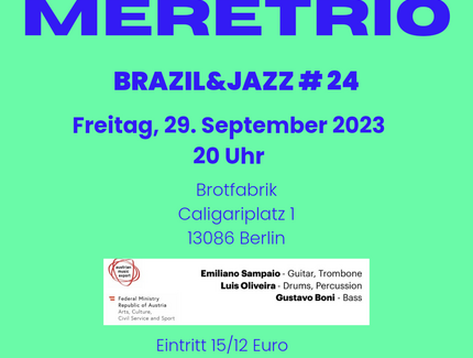 KEY VISUAL Meretrio - Brazil&Jazz 24 - Präsentiert von Jazz am Helmholtzplatz e.V.