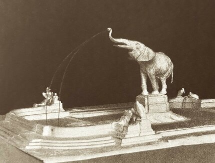 Design of a bronze elephant in honour of Baron vom Stein